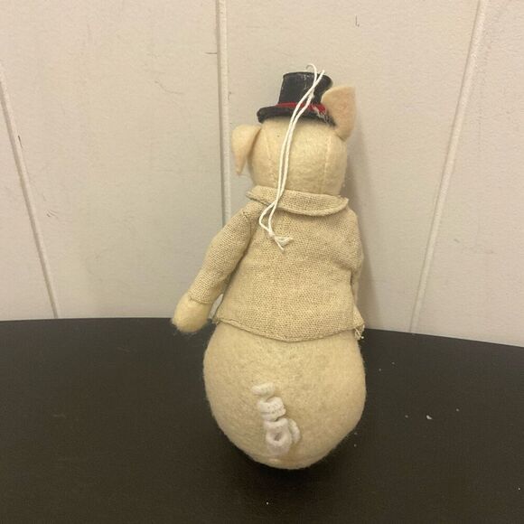 RAZ Imports MICE Felt Christmas Mouse Decor figurine 7" Tall Tan Outfit - Picture 6 of 8